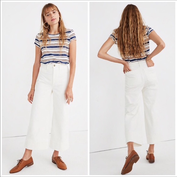 Madewell Pants - Madewell Emmett Wide Leg Crop Pant / Corduroy NWOT